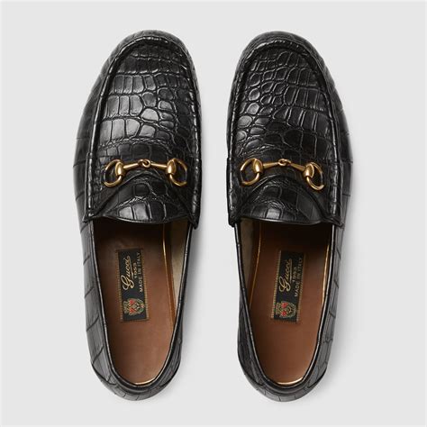 gucci crocodile mens dress loafers|gucci horsebit loafer men.